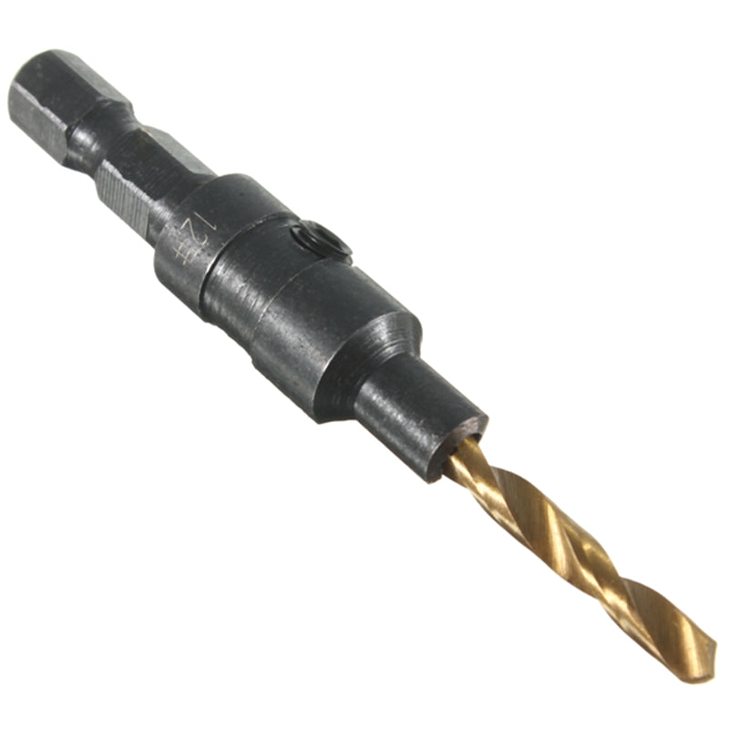 5pcs HSS Countersink Drill Bit Set #5 #6 #8 #10 #12 Woodworking Counter Bore Screw Tool