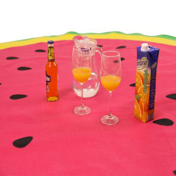 200 x 200CM Picnic Watermelon Round Mat Camping Large Beach Moisture Proof Pad Ground Cushion