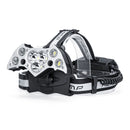 Elfeland 2701-9 4000LM 7*T6 2*Red LED Headlamp with 2*18650 Battery 5 Modes Outdoor Lamp USB Interface
