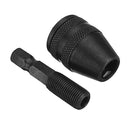 Drillpro 0.5-4mm Keyless Chuck 1/4 Inch Hex Shank Black Drill Chuck Adapter