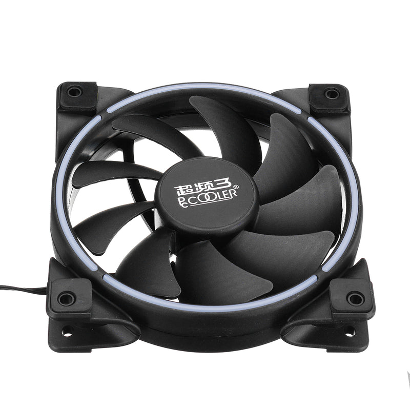 PCCooler 12V DC 12cm Both Side RGB Light Computer Case Cooling Fan D Port 4Pin PC Cooler Heatsink