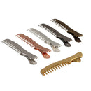 10pcs Comb Shape Alloy Hair Accessories Silver Antique Bronze Black Rhodium Color for Women Girls
