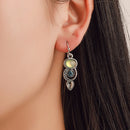 Bohemian Rotating Crystal Earring Long Style Rhinestone Ear Drop Earring For Women Jewelry