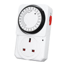 24 Hours Plug-in Timer Switch Mechanical Programmable Socket Electricity Power Switch