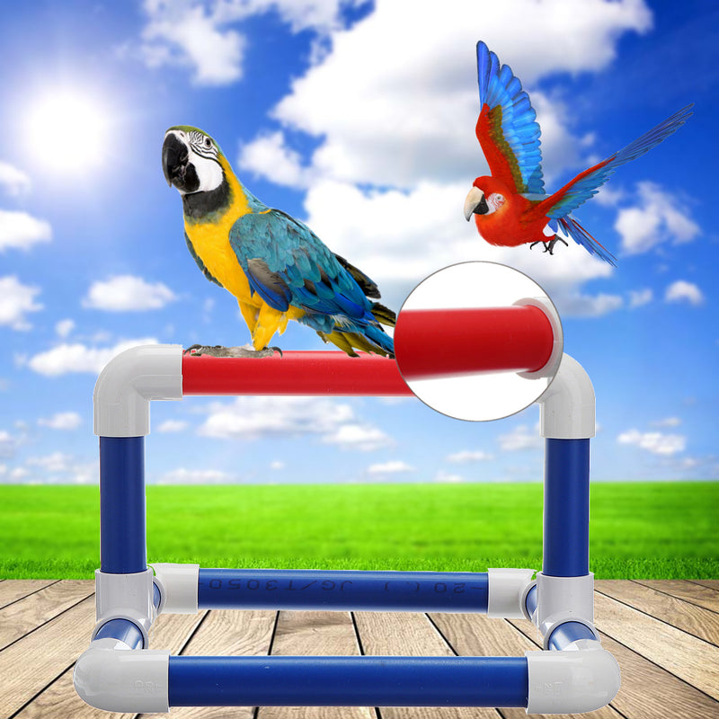 Large PVC Parrot Perch Play Gym Stand Birds Training Playing Platform Tray Tablet Stand