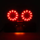 LED License Plate Brake Tail Turn Signal Dual Light For Motorcycle Bobber Cafe