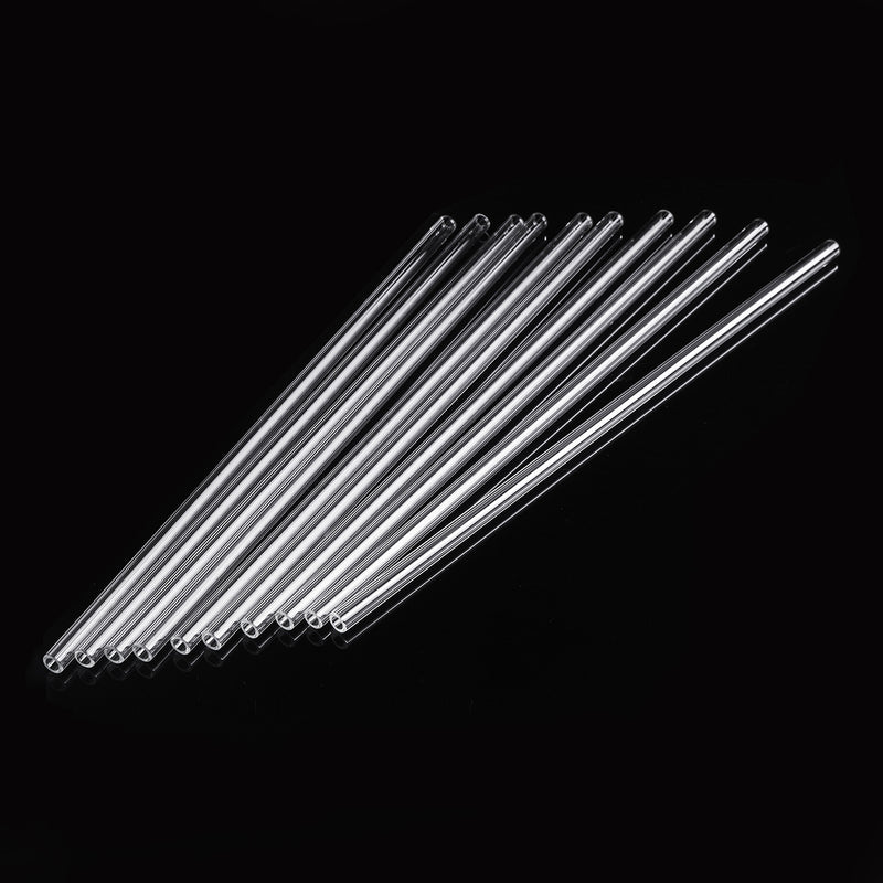 10Pcs 300x7x1mm Length 300mm OD 7mm 1mm Thick Wall Borosilicate Glass Blowing Tube Lab Factory School Home Tubes