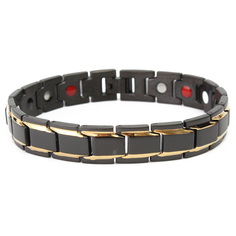 Black 316L Titanium Health Magnetic Bracelet Jewelry for Men