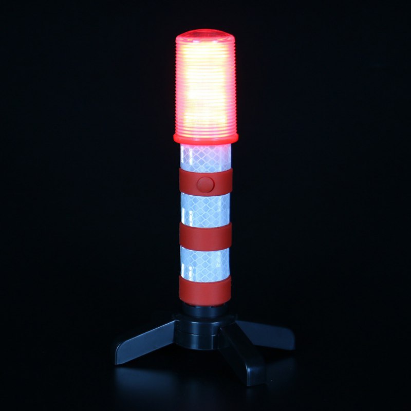 2 Pack HS-1220 Multifuncation Magnetic Tail Standable LED Traffic Warning Light Flashlight
