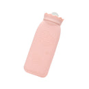 Silicone Hot Water Bottle Water Injection Heating Bag Mini Hand Warmer With Knit Cover