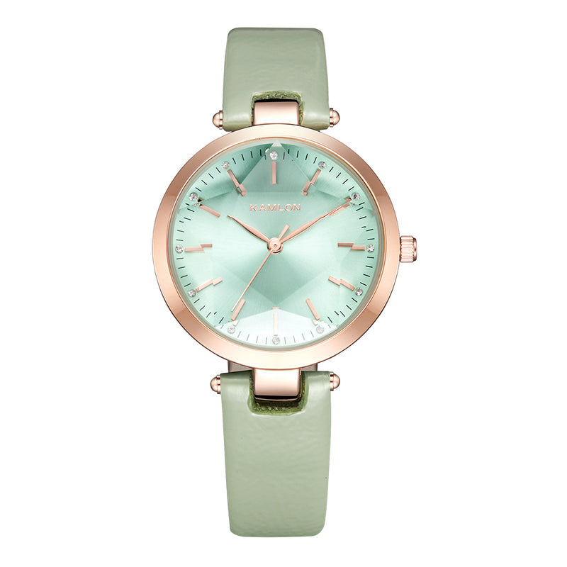 KAMLON K3003 Casual Style Ultra Design Women Watch Rose Gold Case Student Quartz Watches