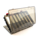 ZANLURE 14 Compartments Brown Double Sided Lattice Fishing Lure Hook Tackle Storage Case Fishing Box