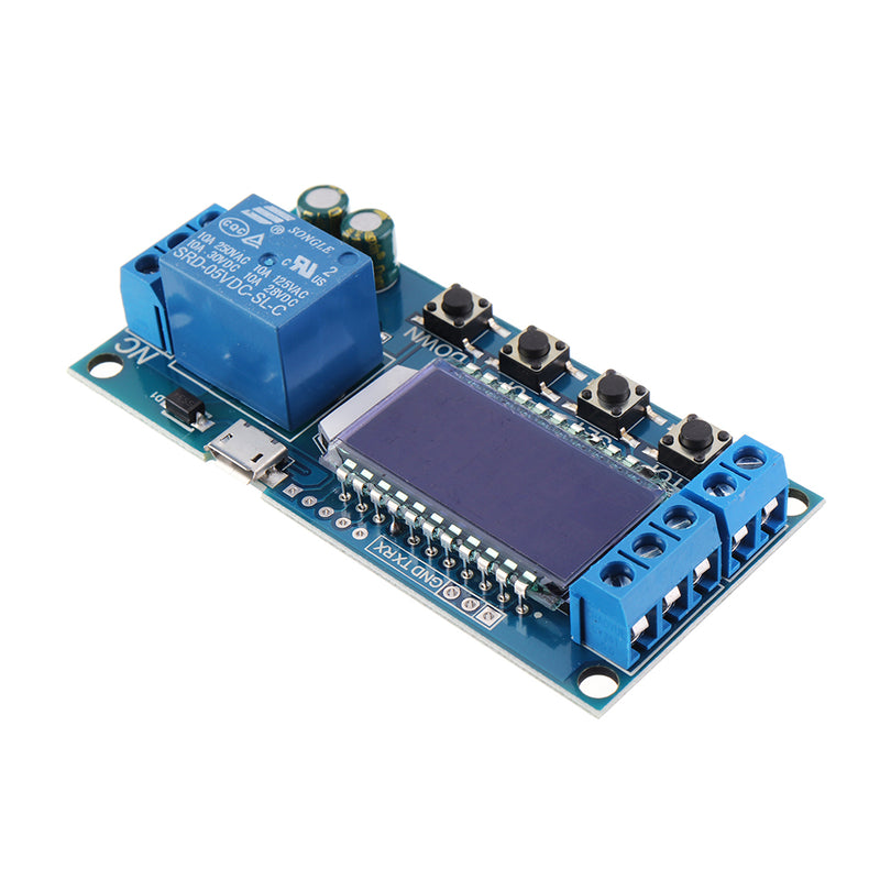 5pcs LCD Display Timer Relay Module DC6-30V Cycle Timing OFF Trigger Delay Switch DC AC Universal Conduction
