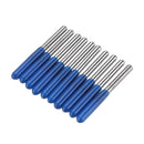 Drillpro 10pcs 3.175mm Shank 60 Degree 0.1/0.2/0.3mm Tip Tungsten Steel Engraving Bit CNC Tool