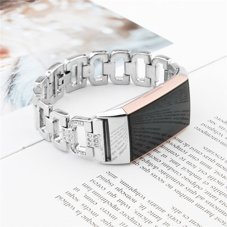 Bakeey Stainless Steel Watch Band Strap for Fitbit Charge 3