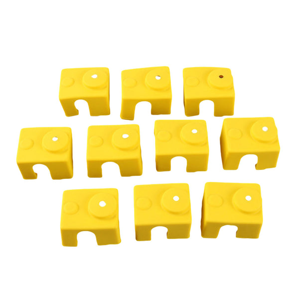 10Pcs Yellow Silicone Case for Hotend Heating Block Protective Cover 280 for 3D Printer