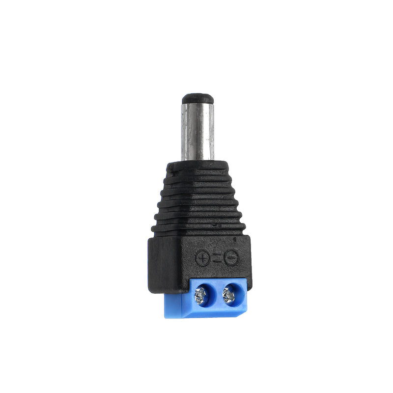 10Pcs CCTV Cameras 2.1mm x 5.5mm Male DC Power Plug Adapter Jack Adapter Connector Plug Socket CCTV Security Camera Surveillance LED
