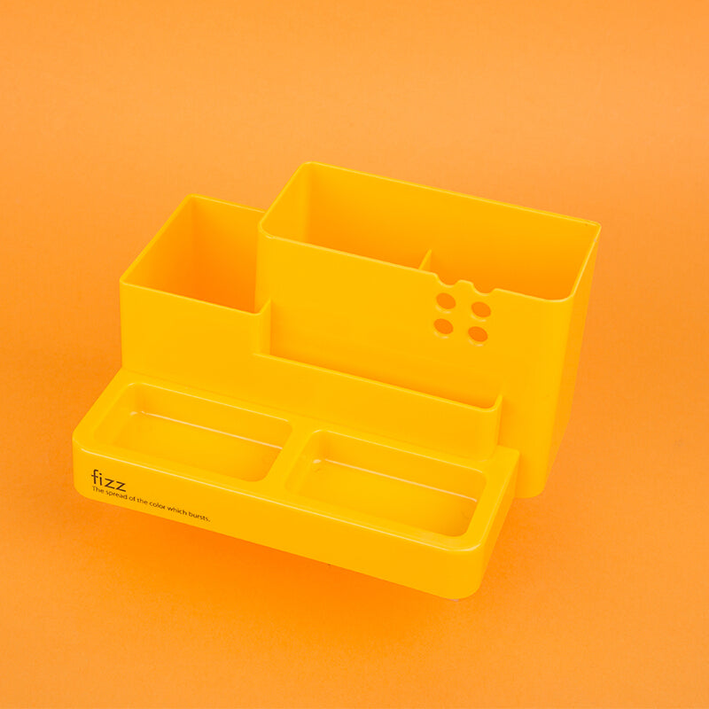 Fizz BT5950 Creative Multifunctional Pen Holder Desktop Stationery Storage Box Cosmetics Makeup Brushes Sundries Organizer Office School Supplies