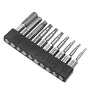 Broppe 10pcs SAE 5/64-5/16 Inch Hex Head Screwdriver Bit 1/4 Inch Hex Shank Magnetic Screwdriver Bit
