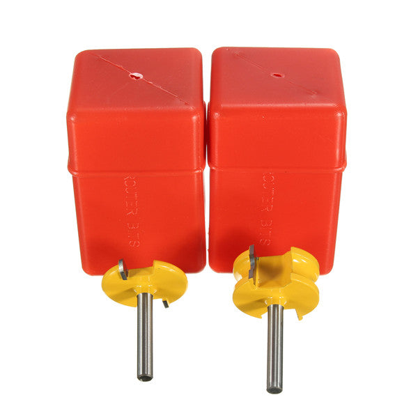 2pcs 1/4 Inch Shank Canoe Flute and Bead Router Bits Set For Woodworking