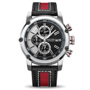 MEGIR 2079 Chronograph Sport Men Watch Date Display Leather Strap Quartz Watches