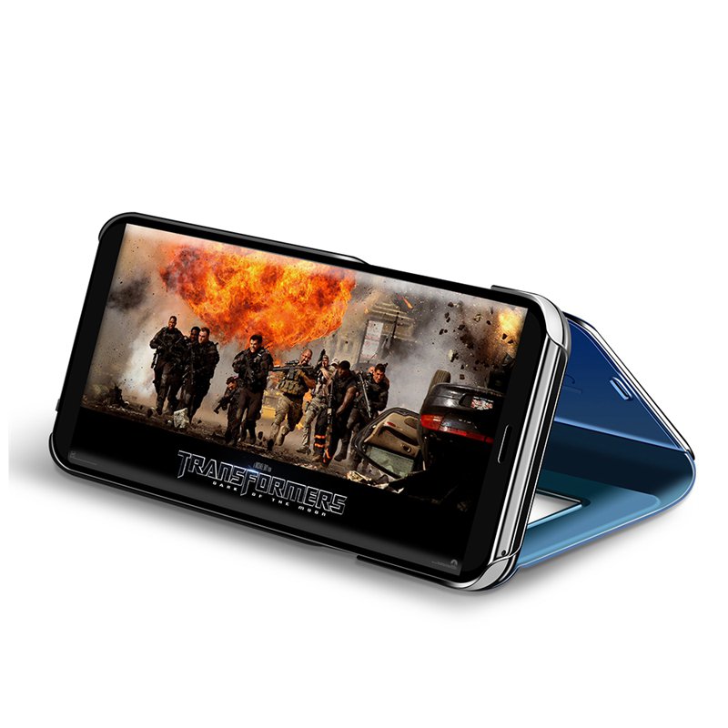 Bakeey Smart Sleep Mirror Window View Bracket Protective Case For Samsung Galaxy A70 2019