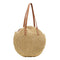 43 x 10 x 62cm Round Straw Beach Bag Woven Shoulder Bag Handbag