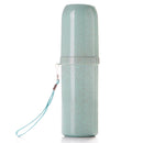 SOFO Dual Use Tooth Mug Wheat Straw Portable Toothbrush Toothpaste Holder Double Cups Container for Trave