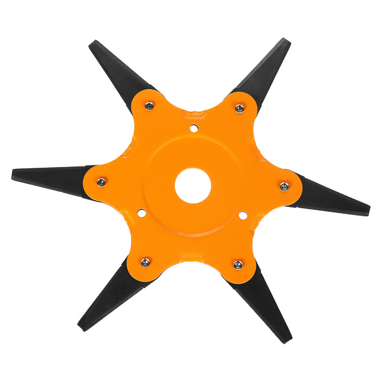 Upgrade Orange 6 Steel Blades Razor 65Mn Lawn Mower Eater Trimmer Head Grass Brush Cutter