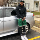 TP-40 Men Athletic Pockets Elastic Waist Polyester Ball Games Exercise Shorts Sport Shorts