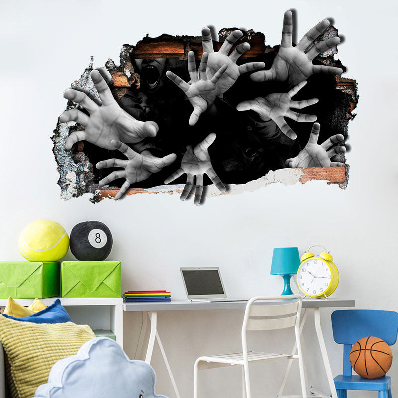 Miico FX64099 Halloween Sticker 3D Horror Sticker Removable Wall Sticker Room Decoration