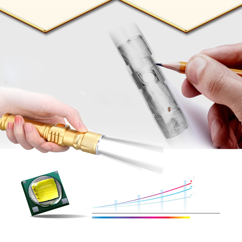 T6 USB Rechargeable LED Flashlight 10X Telescopic zoom Power Work Spot Light Lamp