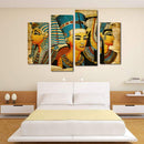 Miico Hand Painted Four Combination Decorative Paintings Ancient Egyptian Murals Wall Art For Home Decoration
