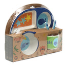 5 Style Bamboo Fiber Colorful Kids Meal Set Feeding Tools Plate Cup Spoon Fork Kid Bowl