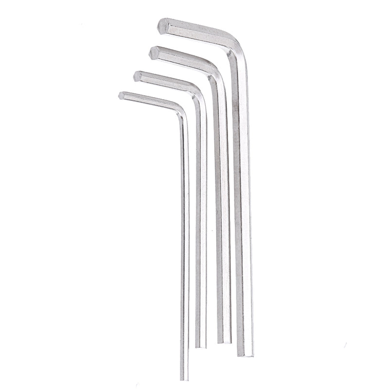 4Pcs 1.5/2/2.5/3mm Hexagonal Wrench Nickel-plated Screw Wrench for 3D Printer