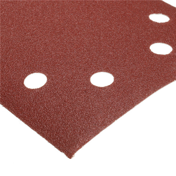 10pcs 115mm x 230mm 14 Holes Abrasive Sanding Paper 60/80/120/240 Grit Sand Paper