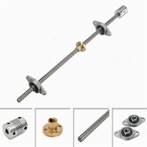 T8 300mm Stainless Steel Lead Screw Coupling Shaft Mounting Bracket For 3D Printer