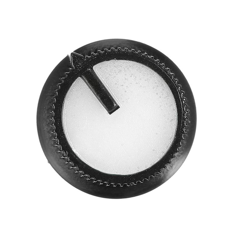 30Pcs White Plastic For Rotary Taper Potentiometer Hole 6mm Knob