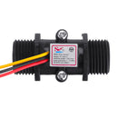 3pcs YF-S201C Black Flow Meter Water Flow Sensor Switch Precision Flowmeter Turbine Flowmeter G1/2 DN15