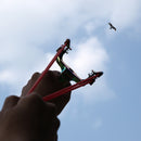 IPRee Outdoor Tactical Stainless Steel Bow Slingshot Rubber Band Catapult Camping Game Kit