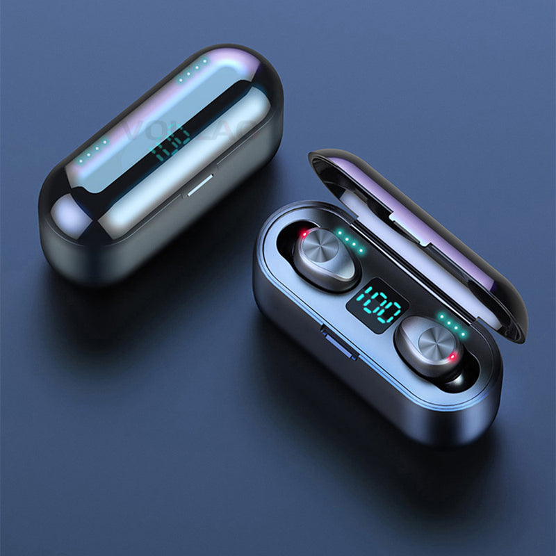 TWS Wireless bluetooth5.0 Earphone 3500mAh Smart Touch Dual LED Display 8D Hifi Sports Headphone With Charging Box