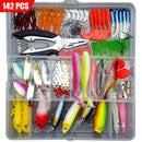 ZANLURE 33-142 Pcs Fishing Lure Tackles Kit Lures Baits Set Fishing Hooks