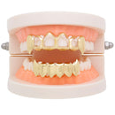 4 Colors Hiphop Grillz Hip Hop Gold Braces Teeth Jewelry Set