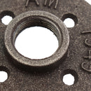 2pcs 3/4 Inch Black Malleable Iron Floor Flange Fitting Pipe NPT Antique Wall Flange Seat