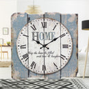 Stonebriar Square 15'' Wall Clock Rustic Farmhouse Worn Roman Numeral Vintage