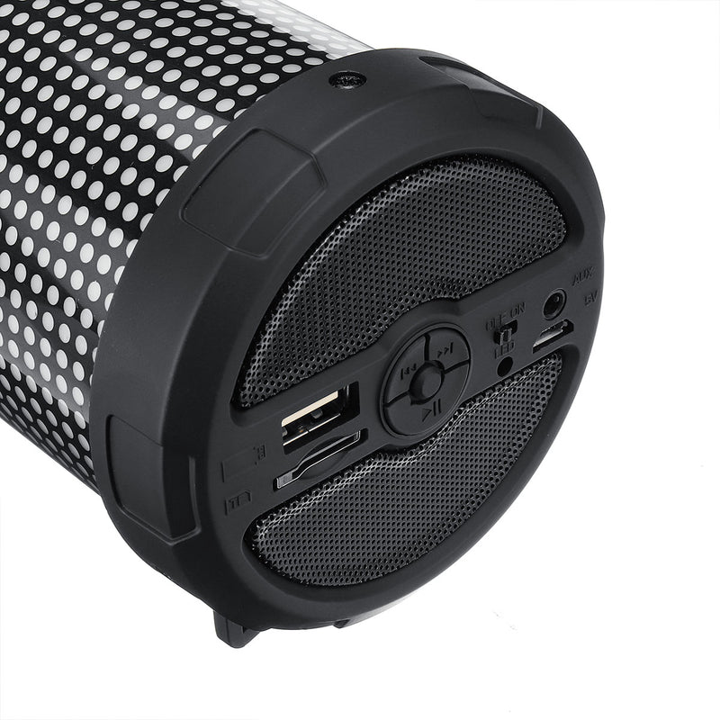 Portable LED bluetooth Speaker Splash-proof Stereo Surround Sound Outdoor Headset Support FM USB AUX TF Card