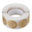 500PCS Kraft Paper Handmade With Love Sticker DIY Gifts Wrap Cookies Packaging Stickers