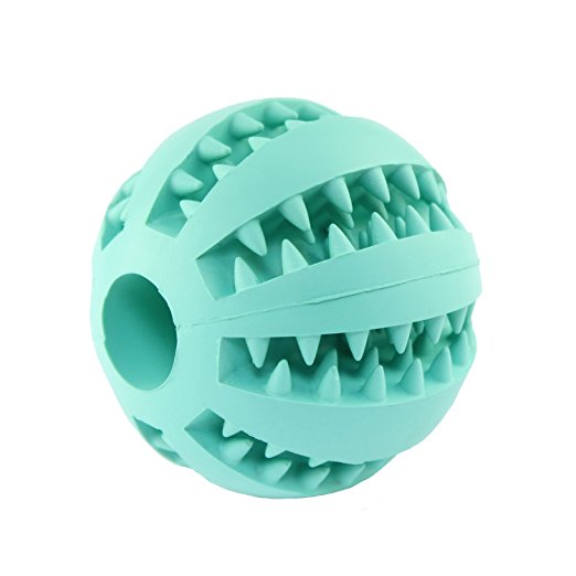 7CM Interactive IQ Treat Ball Rubber Dog Balls Toys with Bite Resistant Soft Rubber Dog Balls