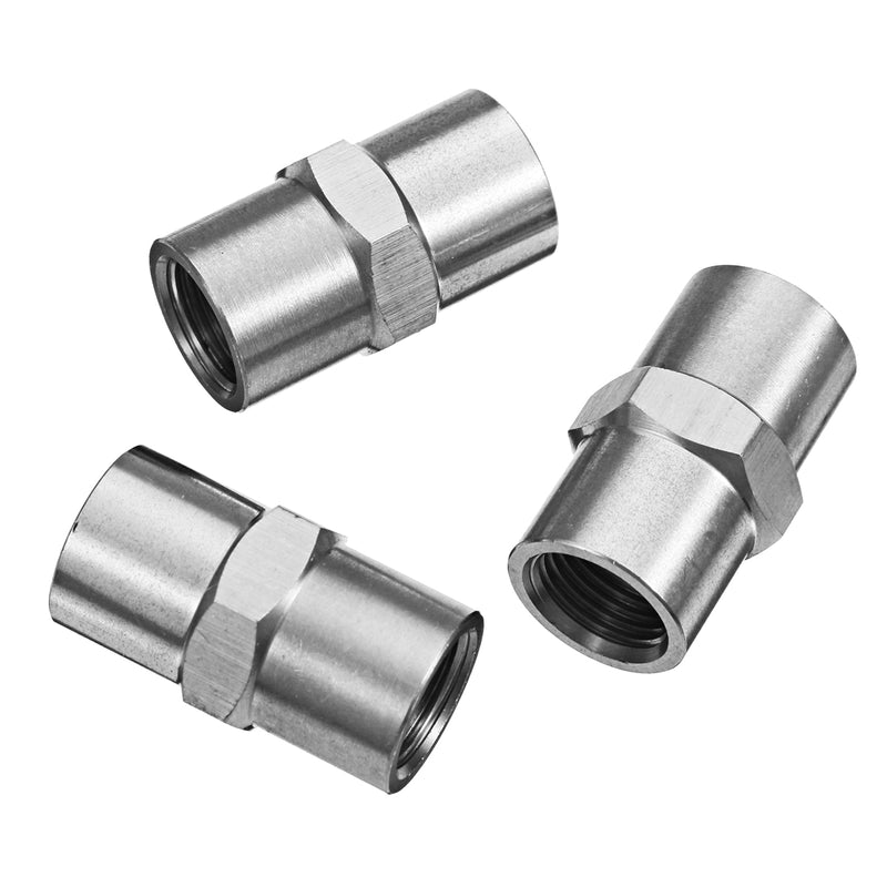 3pcs 1/8 Inch NPT Female Thread Fitting PCP CO2 Air Hose Pipes Hex Nipple Fittings