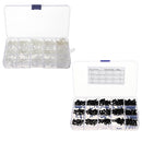 Suleve MXNP3 480pcs White/Black M2/M2.5/M3 Nylon Plastic Phillips Screw Round Head Hex Nut Assortment Kits